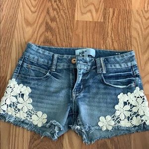 Jean Short with Lace Detail